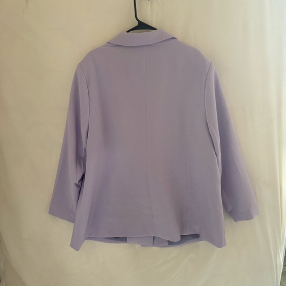 Eloquii Women's Lilac Size 24 Textured Blazer One Button Career Office - Picture 4 of 7